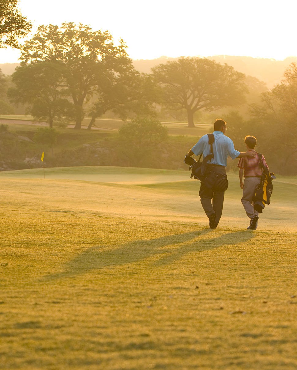 father and son golfers